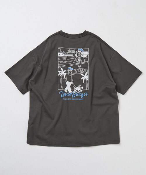 FREAK'S STORE(フリークスストア)の「限定展開 ビッグシルエット バックプリント クルーネック Tシャツ Uncle Holiday(Tシャツ/カットソー・メンズ・チャコールグレー/グレー/ブラウン/ホワイト・SMALL/LARGE/MEDIUM)」の16枚目の写真