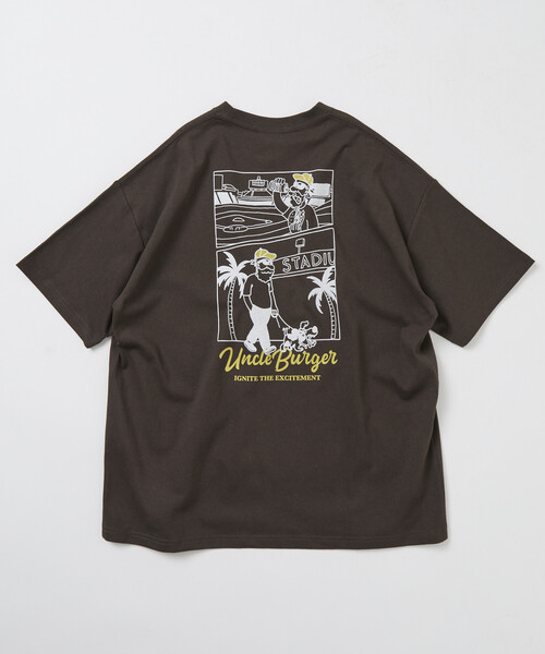 FREAK'S STORE(フリークスストア)の「限定展開 ビッグシルエット バックプリント クルーネック Tシャツ Uncle Holiday(Tシャツ/カットソー・メンズ・チャコールグレー/グレー/ブラウン/ホワイト・SMALL/LARGE/MEDIUM)」の20枚目の写真