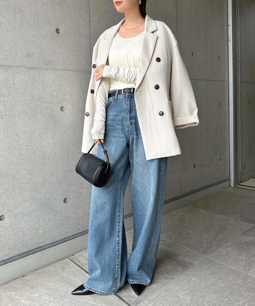 andme(アンドミー)の「【選べるネックデザイン】長袖シアーTシャツ(Tシャツ/カットソー・レディース・ブラック系1/ホワイト系1/ブラウン/ピンク/ブラック/ブラウン系1/ピンク系1/アイボリー・FREE)」の16枚目の写真