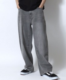 Barrel Leg Easy Denim Pants/バレルレッグ デニムパンツ ジーンズ ワイドパンツ ワイドジーンズ イージーパンツ