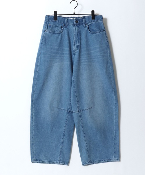 SITRY（シトリー）の「Barrel Leg Easy Denim Pants/バレルレッグ デニムパンツ ジーンズ ワイドパンツ ワイドジーンズ イージーパンツ（デニムパンツ・メンズ・ライトブルー/ライトグレー/ネイビー/ブラック系その他/ワンウォッシュ/ブラック・LL/M/L）」の13枚目の写真
