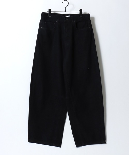 SITRY（シトリー）の「Barrel Leg Easy Denim Pants/バレルレッグ デニムパンツ ジーンズ ワイドパンツ ワイドジーンズ イージーパンツ（デニムパンツ・メンズ・ライトブルー/ライトグレー/ネイビー/ブラック系その他/ワンウォッシュ/ブラック・LL/M/L）」の7枚目の写真
