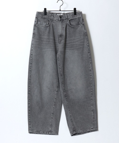 SITRY（シトリー）の「Barrel Leg Easy Denim Pants/バレルレッグ デニムパンツ ジーンズ ワイドパンツ ワイドジーンズ イージーパンツ（デニムパンツ・メンズ・ライトブルー/ライトグレー/ネイビー/ブラック系その他/ワンウォッシュ/ブラック・LL/M/L）」の11枚目の写真