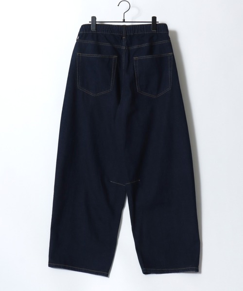 SITRY（シトリー）の「Barrel Leg Easy Denim Pants/バレルレッグ デニムパンツ ジーンズ ワイドパンツ ワイドジーンズ イージーパンツ（デニムパンツ・メンズ・ライトブルー/ライトグレー/ネイビー/ブラック系その他/ワンウォッシュ/ブラック・LL/M/L）」の18枚目の写真