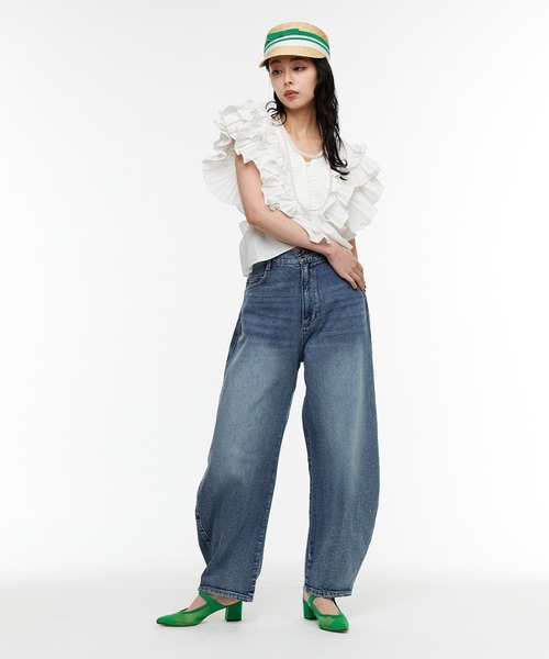 Narcissus(ナルシス)の「【Narcissus】モロッコデニム(デニムパンツ・レディース・ブルー・FREE)」の11枚目の写真
