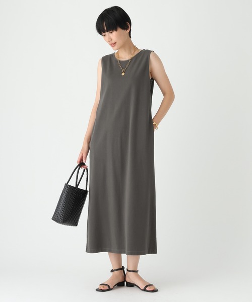 Elura(エルーラ)の「ピグメント風ワンピース<低身長サイズあり>/679122(ワンピース・レディース・ブラウン/チャコールグレー・FREE/FREE(S))」の3枚目の写真