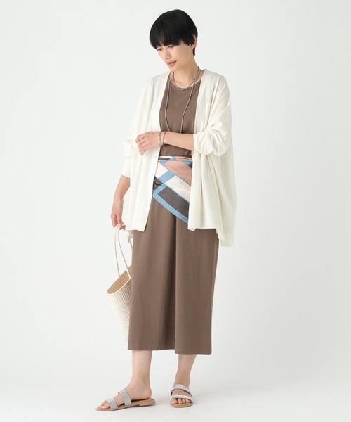 Elura(エルーラ)の「ピグメント風ワンピース<低身長サイズあり>/679122(ワンピース・レディース・ブラウン/チャコールグレー・FREE/FREE(S))」の5枚目の写真