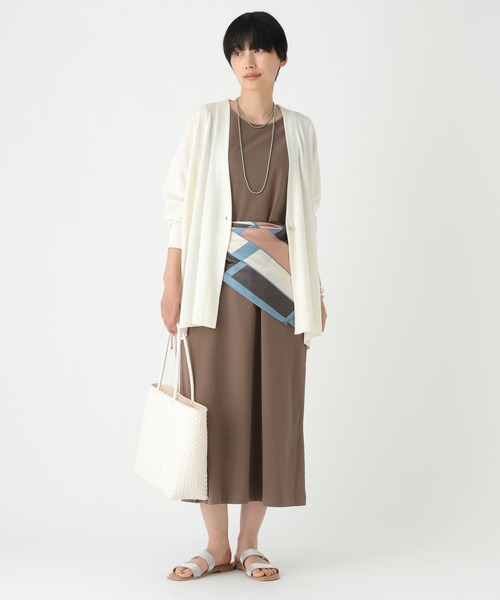 Elura(エルーラ)の「ピグメント風ワンピース<低身長サイズあり>/679122(ワンピース・レディース・ブラウン/チャコールグレー・FREE/FREE(S))」の6枚目の写真