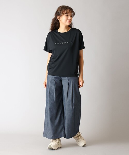 Columbia(コロンビア)の「Columbia/ ウィメンズマグノリアビスタショートスリーブTシャツ /コロンビア(Tシャツ/カットソー・レディース・ブラック/ベージュ/パープル・M/S/L/XL)」の6枚目の写真