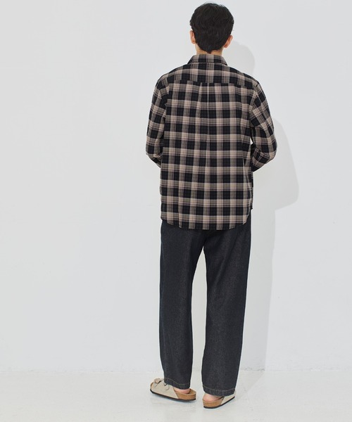coca(coca)(コカ)の「チェック長袖シャツ(シャツ/ブラウス・メンズ・ライトブルー/ブラック・XL/M/L)」の10枚目の写真