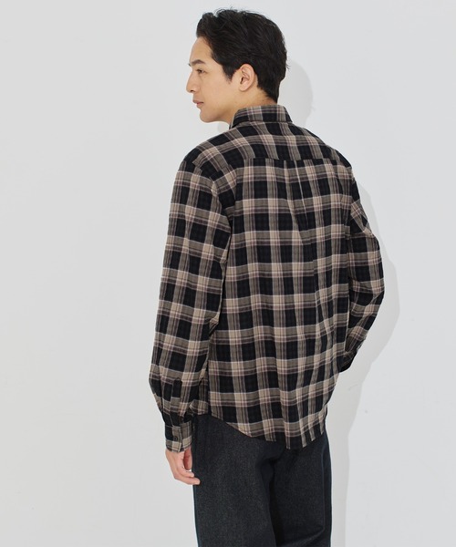 coca(coca)(コカ)の「チェック長袖シャツ(シャツ/ブラウス・メンズ・ライトブルー/ブラック・XL/M/L)」の12枚目の写真
