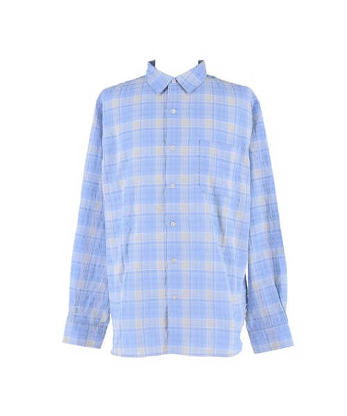 coca(coca)(コカ)の「チェック長袖シャツ(シャツ/ブラウス・メンズ・ライトブルー/ブラック・XL/M/L)」の14枚目の写真