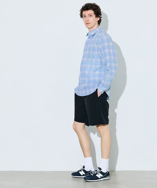 coca(coca)(コカ)の「チェック長袖シャツ(シャツ/ブラウス・メンズ・ライトブルー/ブラック・XL/M/L)」の4枚目の写真