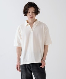 NULL | 【nl】【Unisex】鹿の子 スキッパーポロシャツ(ポロシャツ)