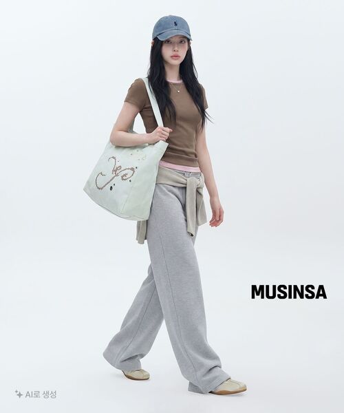 MUSINSA STANDARD WOMAN（ムシンサスタンダードウーマン）の「[クールタンダード] ウィメンズカーブドスウェットパンツ (2色)（スウェットパンツ・レディース・ブラック/グレー・X-SMALL/SMALL/MEDIUM/LARGE）」の13枚目の写真