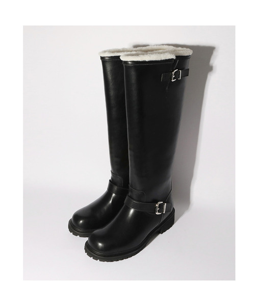 APTO(アプト)の「トズファー パー ロングブーツ AFFB038(ブーツ・レディース・ブラック・23cm/23.5cm/24cm/24.5cm/25cm)」の1枚目の写真