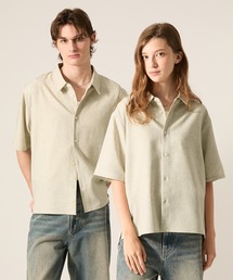 CLEL（クレイル）の「【CLEL】Linen Blend Short Sleeve Shirt / リネンブレンド 半袖シャツ（シャツ/ブラウス）」