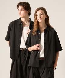 CLEL（クレイル）の「【CLEL】Linen Blend Short Sleeve Shirt / リネンブレンド 半袖シャツ（シャツ/ブラウス）」