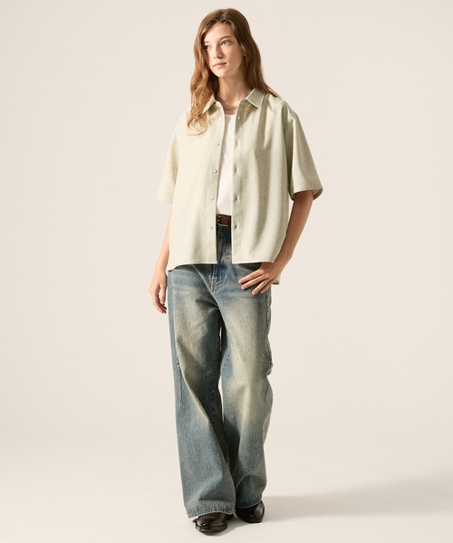 CLEL(クレイル)の「【CLEL】Linen Blend Short Sleeve Shirt / リネンブレンド 半袖シャツ(シャツ/ブラウス・メンズ・ブラック系/ブラック/ナチュラル・L/XS/M/S)」の22枚目の写真