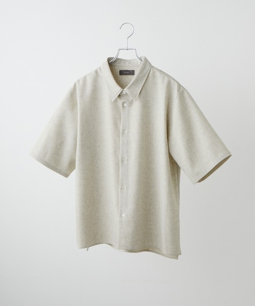 CLEL(クレイル)の「【CLEL】Linen Blend Short Sleeve Shirt / リネンブレンド 半袖シャツ(シャツ/ブラウス・メンズ・ブラック系/ブラック/ナチュラル・L/XS/M/S)」の8枚目の写真
