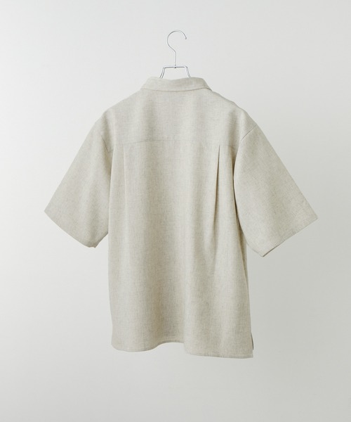 CLEL(クレイル)の「【CLEL】Linen Blend Short Sleeve Shirt / リネンブレンド 半袖シャツ(シャツ/ブラウス・メンズ・ブラック系/ブラック/ナチュラル・L/XS/M/S)」の9枚目の写真