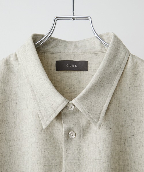 CLEL(クレイル)の「【CLEL】Linen Blend Short Sleeve Shirt / リネンブレンド 半袖シャツ(シャツ/ブラウス・メンズ・ブラック系/ブラック/ナチュラル・L/XS/M/S)」の11枚目の写真