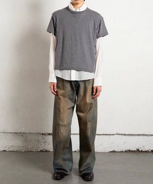 NVRFRGT(ネヴァーフォーゲット)の「【NVRFRGT】3D TWISTED WIDE LEG JEANS(デニムパンツ・メンズ・インディゴブルー/ブラック・1/3/2)」の10枚目の写真