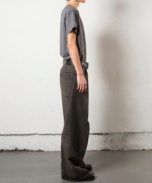 NVRFRGT(ネヴァーフォーゲット)の「【NVRFRGT】3D TWISTED WIDE LEG JEANS(デニムパンツ・メンズ・インディゴブルー/ブラック・1/3/2)」の6枚目の写真