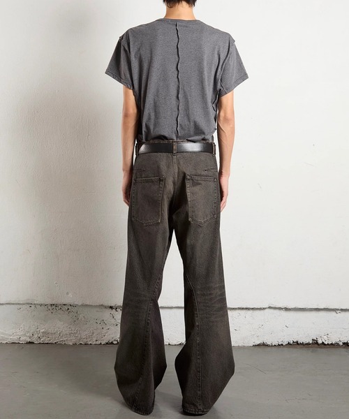NVRFRGT(ネヴァーフォーゲット)の「【NVRFRGT】3D TWISTED WIDE LEG JEANS(デニムパンツ・メンズ・インディゴブルー/ブラック・1/3/2)」の7枚目の写真