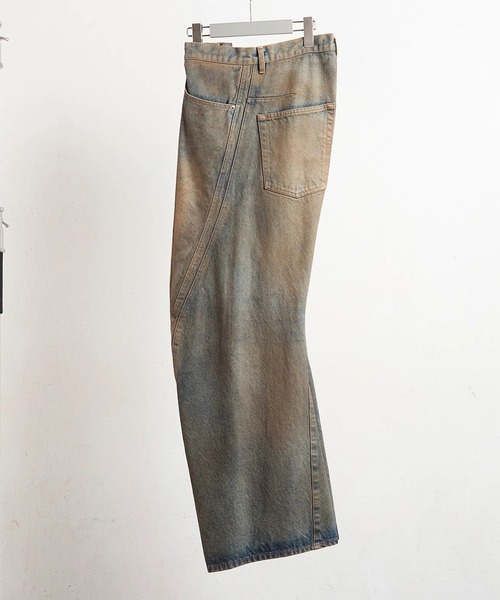 NVRFRGT(ネヴァーフォーゲット)の「【NVRFRGT】3D TWISTED WIDE LEG JEANS(デニムパンツ・メンズ・インディゴブルー/ブラック・1/3/2)」の8枚目の写真