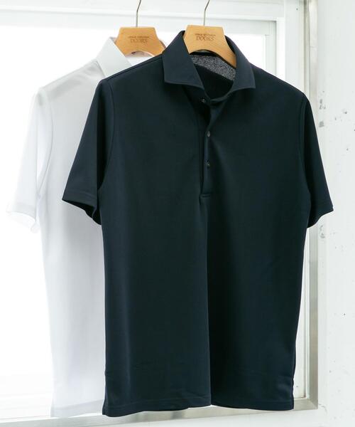 URBAN RESEARCH DOORS（アーバンリサーチドアーズ）の「LIFE STYLE TAILOR　トリコットセミワイド半袖プルオーバー無地（シャツ/ブラウス・メンズ・ホワイト/ネイビー・X-LARGE/LARGE/MEDIUM）」の2枚目の写真