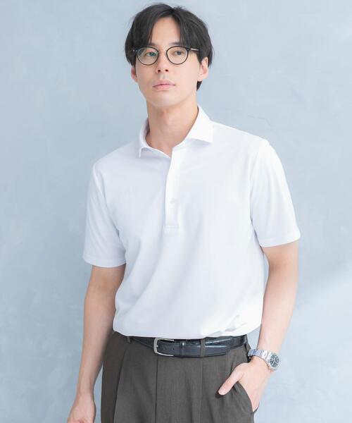 URBAN RESEARCH DOORS（アーバンリサーチドアーズ）の「LIFE STYLE TAILOR　トリコットセミワイド半袖プルオーバー無地（シャツ/ブラウス・メンズ・ホワイト/ネイビー・X-LARGE/LARGE/MEDIUM）」の4枚目の写真