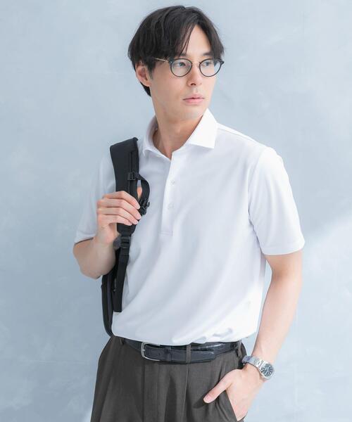 URBAN RESEARCH DOORS（アーバンリサーチドアーズ）の「LIFE STYLE TAILOR　トリコットセミワイド半袖プルオーバー無地（シャツ/ブラウス・メンズ・ホワイト/ネイビー・X-LARGE/LARGE/MEDIUM）」の6枚目の写真