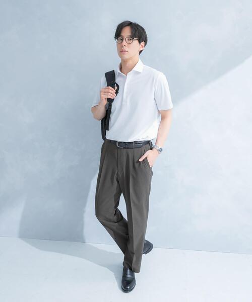 URBAN RESEARCH DOORS（アーバンリサーチドアーズ）の「LIFE STYLE TAILOR　トリコットセミワイド半袖プルオーバー無地（シャツ/ブラウス・メンズ・ホワイト/ネイビー・X-LARGE/LARGE/MEDIUM）」の9枚目の写真