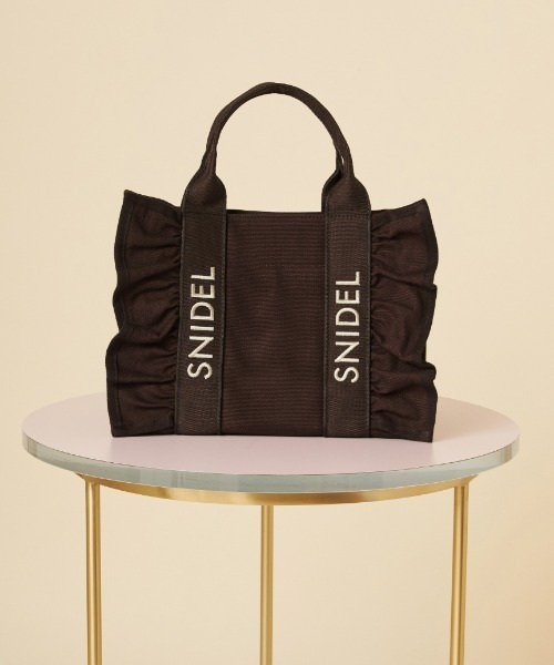 SNIDEL スナイデル フリルロゴバッグ フリル ロゴバッグ ハンドバッグ フリルロゴバッグ（ハンドバッグ）｜SNIDEL（スナイデル）の