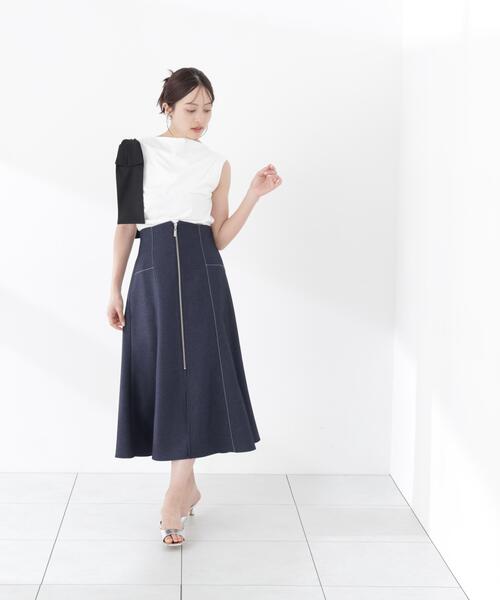 PROPORTION BODY DRESSING(プロポーションボディドレッシング)の「アシメリボンカットソー / 1216260601(Tシャツ/カットソー・レディース・ホワイト系その他/レッド/ネイビー・SMALL/MEDIUM)」の17枚目の写真