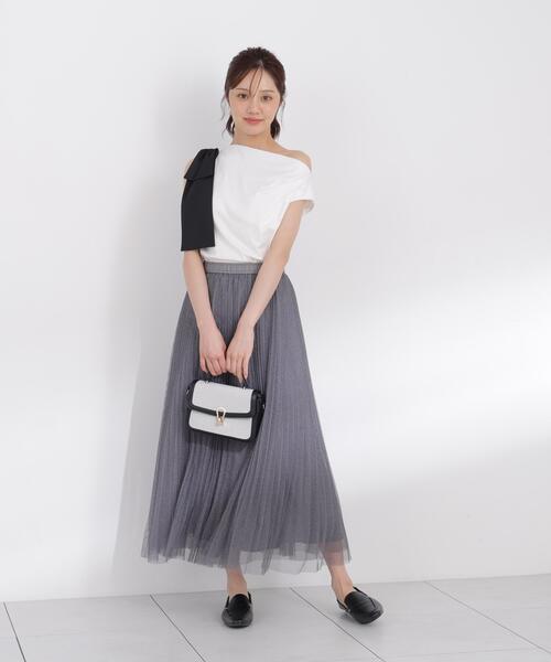 PROPORTION BODY DRESSING(プロポーションボディドレッシング)の「アシメリボンカットソー / 1216260601(Tシャツ/カットソー・レディース・ホワイト系その他/レッド/ネイビー・SMALL/MEDIUM)」の18枚目の写真