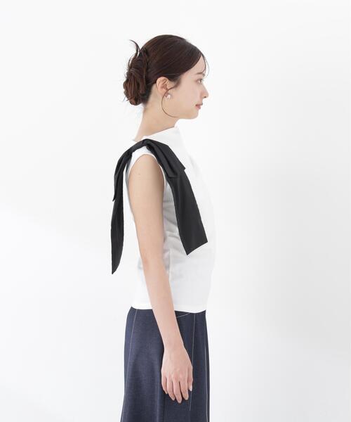 PROPORTION BODY DRESSING(プロポーションボディドレッシング)の「アシメリボンカットソー / 1216260601(Tシャツ/カットソー・レディース・ホワイト系その他/レッド/ネイビー・SMALL/MEDIUM)」の21枚目の写真