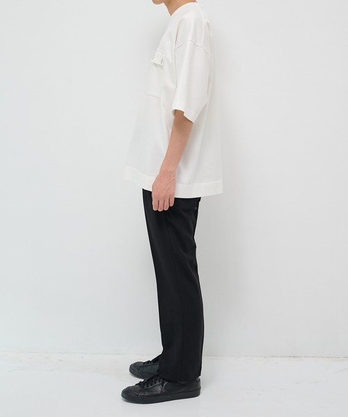 CINOH（チノ）の「【CINOH/チノ】別注REFINA POCKET T-SHIRT（Tシャツ/カットソー・メンズ・ブラック/オフホワイト/ダークネイビー・48/46/44）」の6枚目の写真