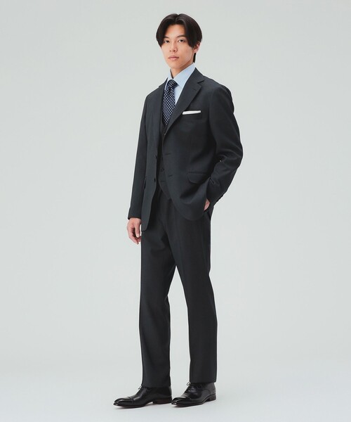 BEAMS HEART(ビームスハート)の「ピンヘッド トラベル スラックス(セットアップ対応・ストレッチ・ウォッシャブル)(スラックス・メンズ・ネイビー/チャコールグレー・X-LARGE/LARGE/MEDIUM/SMALL)」の4枚目の写真