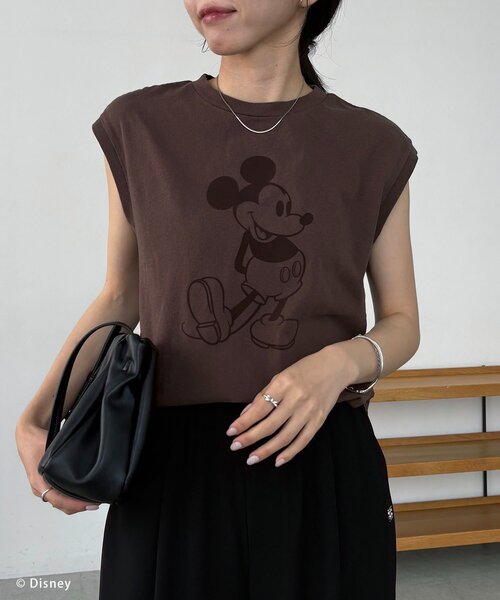 CAPRICIEUX LE'MAGE(カプリシューレマージュ)の「〈GOOD ROCK SPEED〉MickeyスリーブレスTシャツ(Tシャツ/カットソー・レディース・ブラック/ブラウン・FREE)」の1枚目の写真