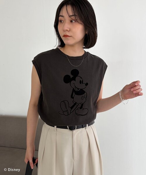 CAPRICIEUX LE'MAGE(カプリシューレマージュ)の「〈GOOD ROCK SPEED〉MickeyスリーブレスTシャツ(Tシャツ/カットソー・レディース・ブラック/ブラウン・FREE)」の2枚目の写真