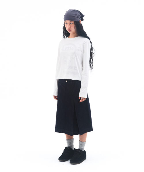 AMESWORLDWIDE(アメスワールドワイド)の「DENIM PLEATS MIDI SKIRT DEEP BLUE(スカート・レディース・その他・MEDIUM/SMALL)」の2枚目の写真