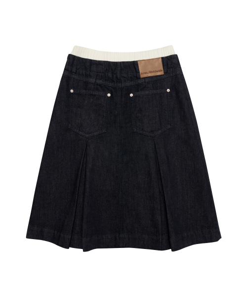 AMESWORLDWIDE(アメスワールドワイド)の「DENIM PLEATS MIDI SKIRT DEEP BLUE(スカート・レディース・その他・MEDIUM/SMALL)」の5枚目の写真