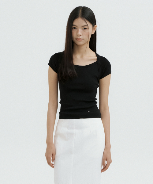 LUCIR ZU(ルシールズ)の「Boatneck Bolero Knit Top (black)(ニット/セーター・レディース・その他・FREE)」の3枚目の写真