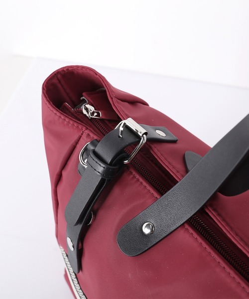 sankyo shokai(サンキョウショウカイ)の「ナイロン 牛革 2WAY ボストンバッグ(ボストンバッグ・レディース・グリーン/ネイビー/ワイン/ブラック・FREE)」の16枚目の写真