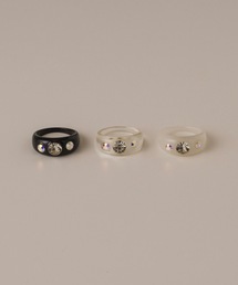 CLEAR RING/TRIPLE STONE