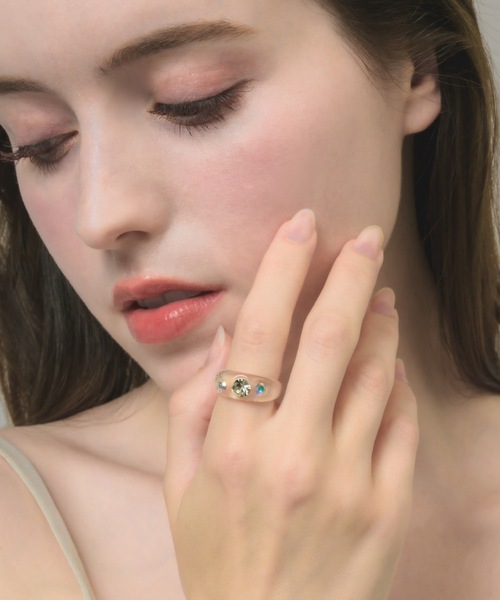 muku(ムク)の「CLEAR RING/TRIPLE STONE(リング・レディース・クリア/ブラック/ホワイト・FREE)」の20枚目の写真