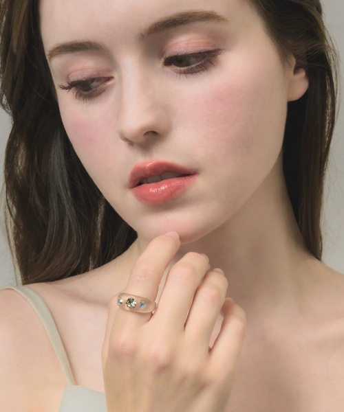 muku(ムク)の「CLEAR RING/TRIPLE STONE(リング・レディース・クリア/ブラック/ホワイト・FREE)」の21枚目の写真