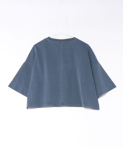gossara(ゴサラ)の「【自然と目を引くデザイン】ピグメントオーバーロゴT(Tシャツ/カットソー・レディース・ネイビー/ダークブラウン/オフホワイト・FREE)」の4枚目の写真